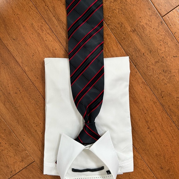 Selected Homme Cream Dress Shirt and Tie - Picture 2 of 5